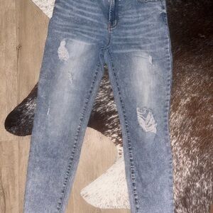 RACHEL Rachel Roy Light Blue Distressed Skinny Jeans
